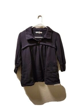 Kimchi Blue 3/4 Sleeve Pullover Sweater, Black Size Small 100% Cotton